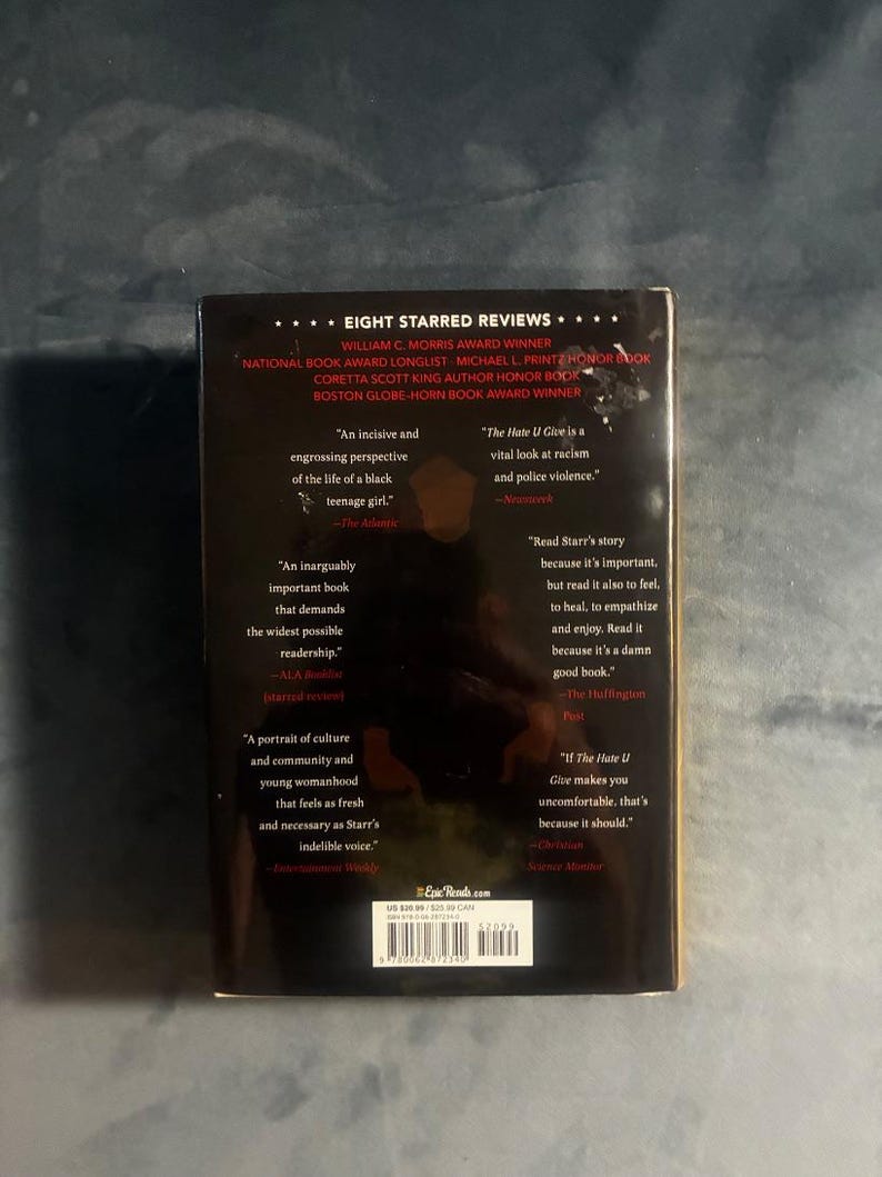 The Hate U Give (Collector's Edition) by Angie Thomas Collector's Edition Edition Third Printing Near Fine/Very Good Hardcover image 2
