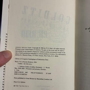 Colditz: The Full Story by P. R. Reid 1984 First Edition First Printing Near Fine/Near Fine image 2