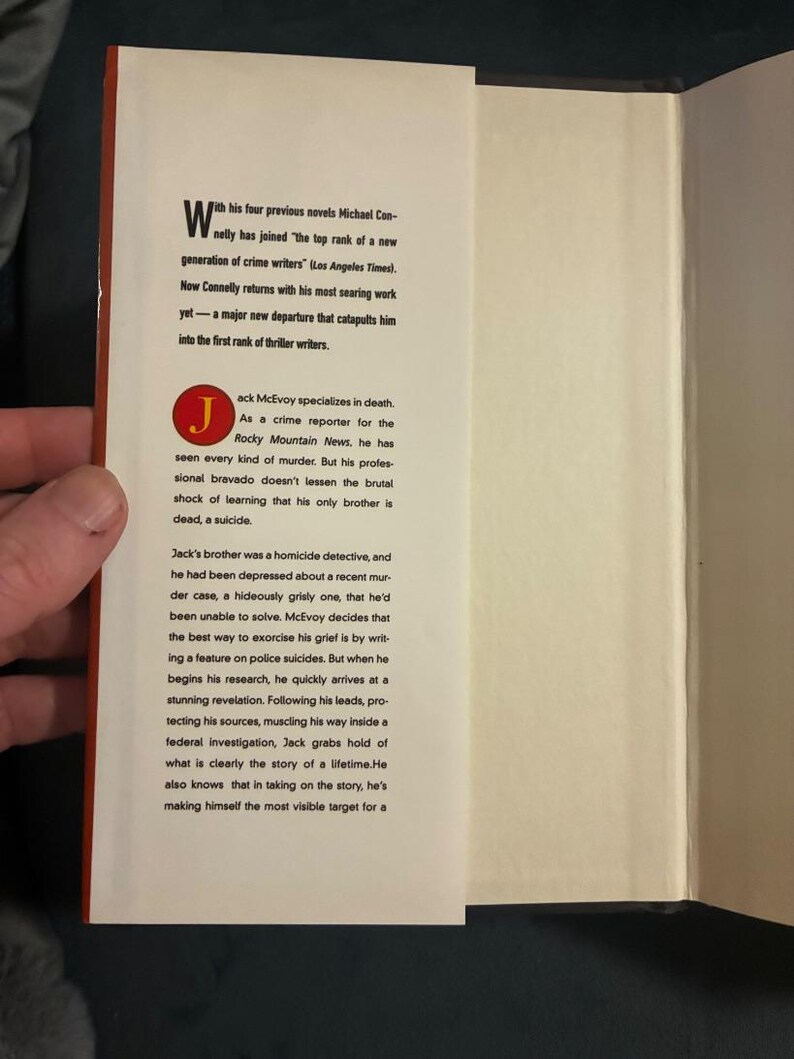 The Poet by Michael Connelly 1996 Little, Brown Edition Very Good/Near Fine image 2
