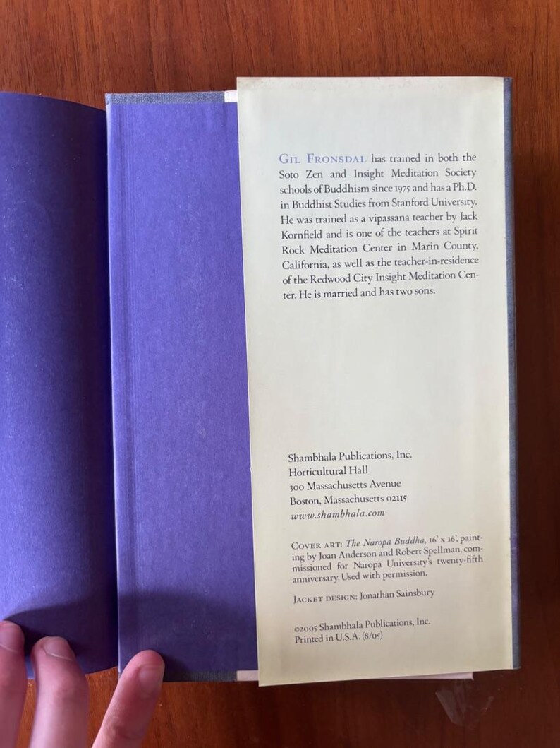 The Dhammapada: A New Translation of the Buddhist Classic with Annotations by Gil Fronsdal Near Fine Hardcover image 6