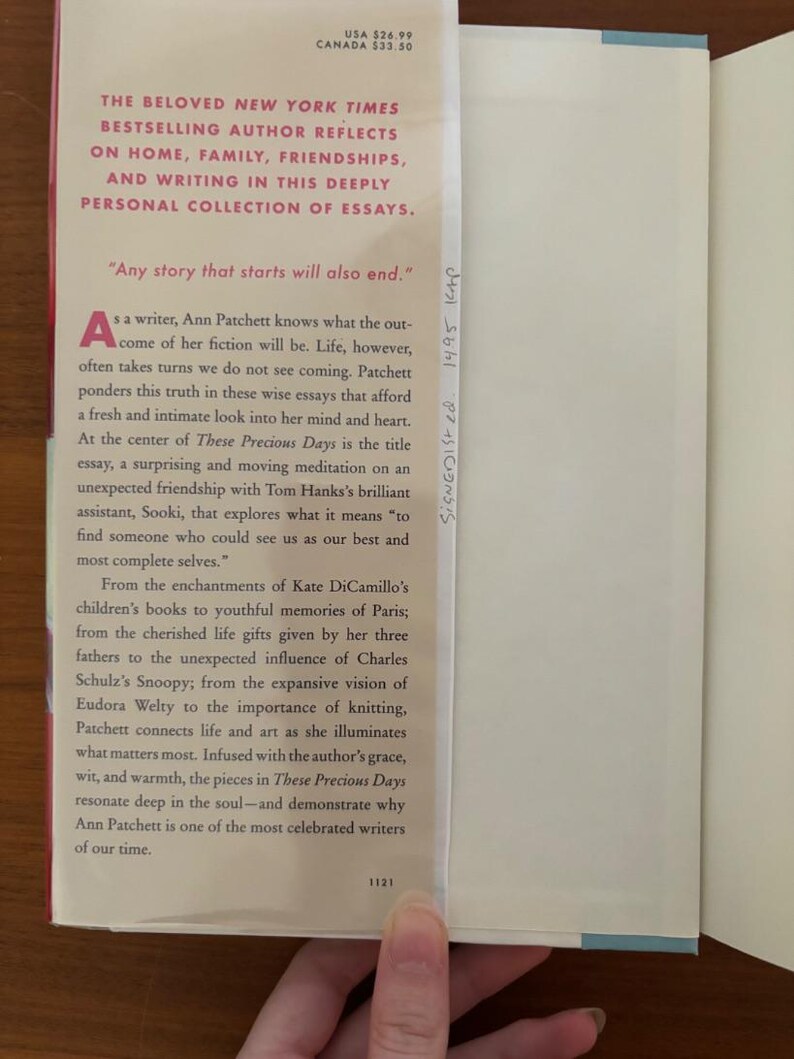 These Precious Days by Ann Patchett Signed 2021 First Edition First Printing Fine/Fine image 4