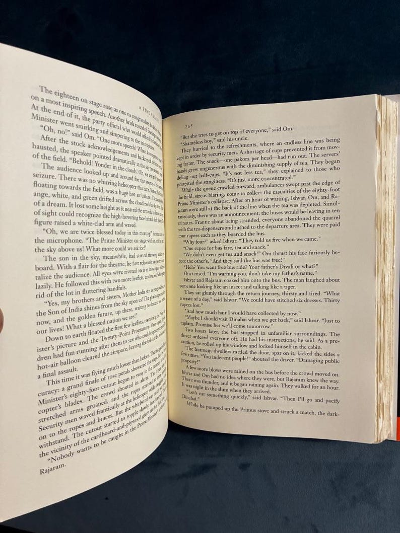 Un equilibrio delicado de Rohinton Mistry, 1996, primera edición, primera impresión, casi perfecto/casi perfecto imagen 4