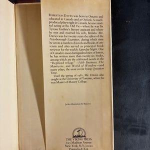 Os Anjos Rebeldes, de Robertson Davies, 1982, Primeira Edição, Segunda Impressão, Quase Perfeito/Bom, Capa Dura imagem 6
