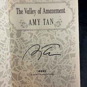 Signed Amy Tan The Valley of Amazement Hardcover First Edition (Fine/Fine) image 6