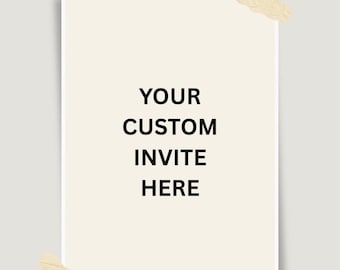 Custom Birthday Invitation, Canva Template (Digital Download)