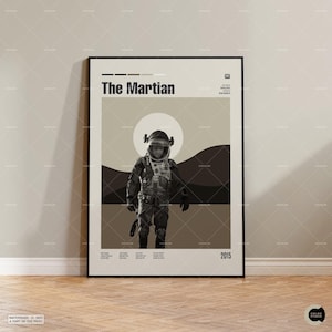 The Martian Poster, Ridley Scott Movie Poster, Retro Wall Art, Movie Art Print, Living Room Decor