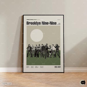 Brooklyn 99 Poster, Retro Tv Show Poster, Minimalist Wall Art, Cinema Art Print, Series Lover Gift