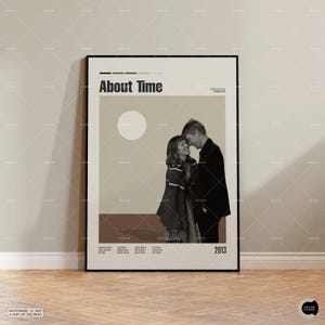 About Time Poster, Richard Curtis Movie Poster, Vintage Wall Art, Film Art Print, Movie Lover Gift