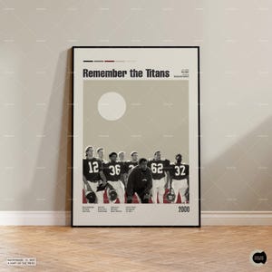 Póster de Remember the Titans, póster de la película de Boaz Yakin, arte mural moderno, arte cinematográfico personalizado, decoración para sala de estar