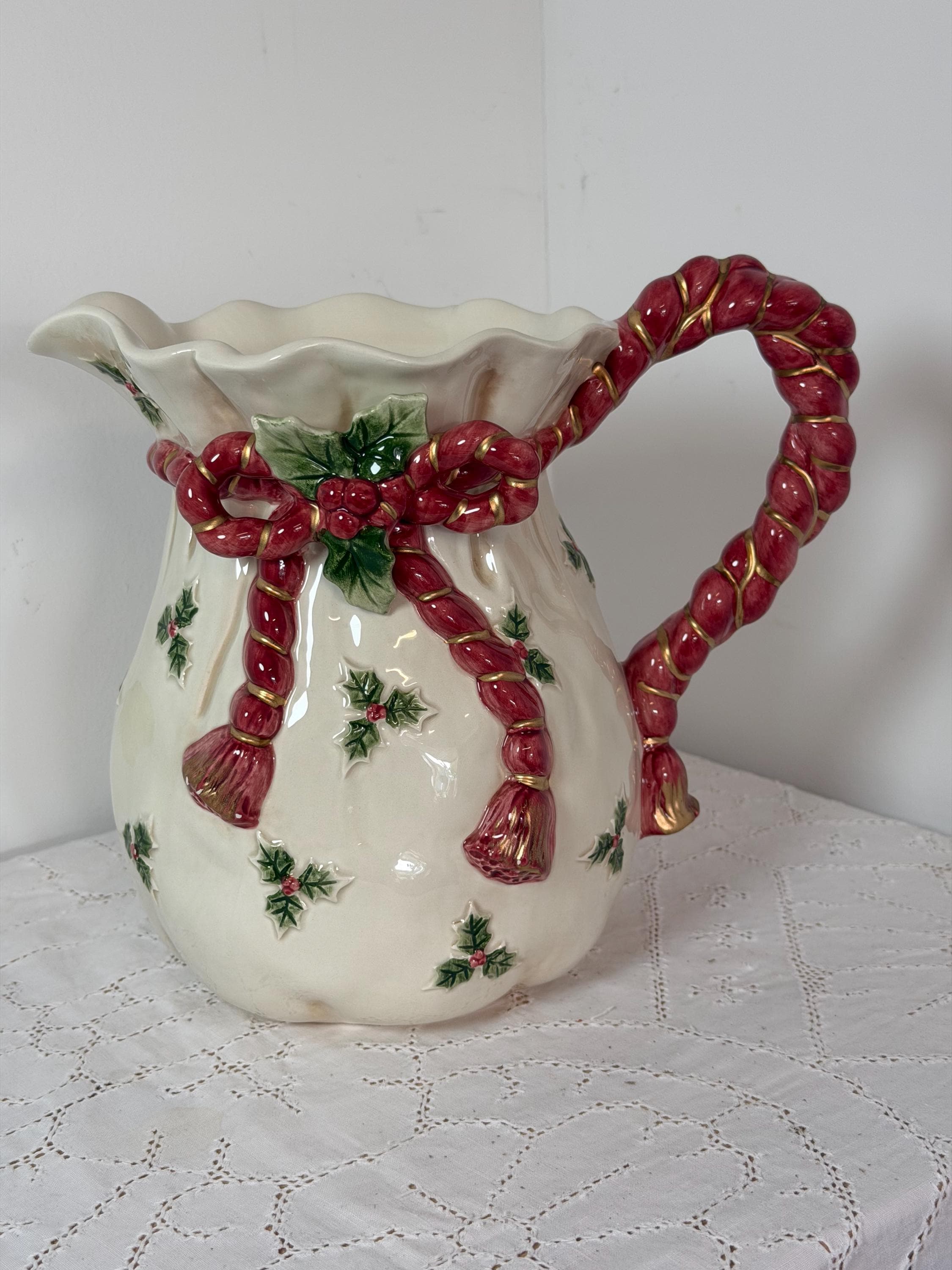 Fitz & Floyd Pitcher - Etsy