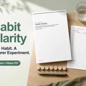 Planilha de Rastreamento de Hábitos em PDF para Imprimir e Preencher | Caderno de Exercícios para Experimento de Um Hábito por 21 Dias