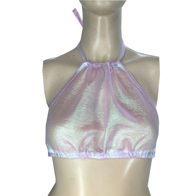 SM SALE Pink Handmade Iridescent Halter Top