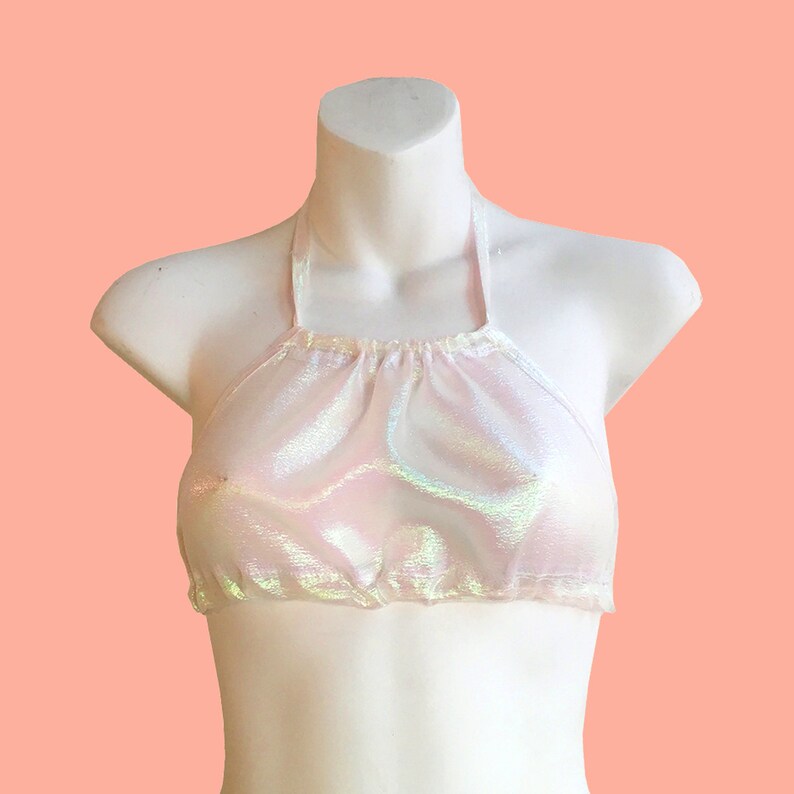SM SALE Pink Handmade Iridescent Halter Top