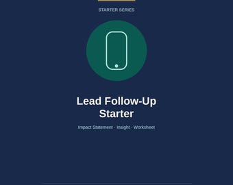 Lead Follow Up Template | Sales Call Scoring Worksheet | Cold Call Nurture Plan | Digital Download PDF