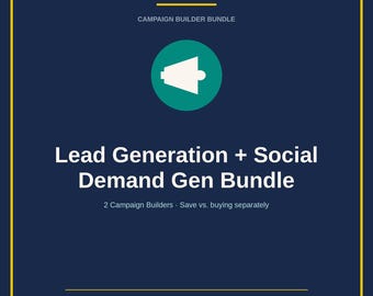 Lead Generation + Social Demand Gen Bundle | 2 Campaign Templates | B2B Marketing Worksheets | Digital PDF