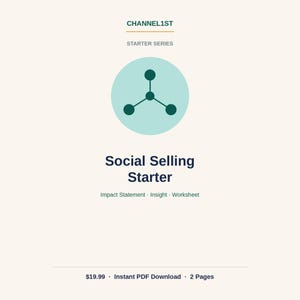 Social Selling Template | LinkedIn Lead Generation Worksheet | Social Media Sales Plan | Digital Download PDF