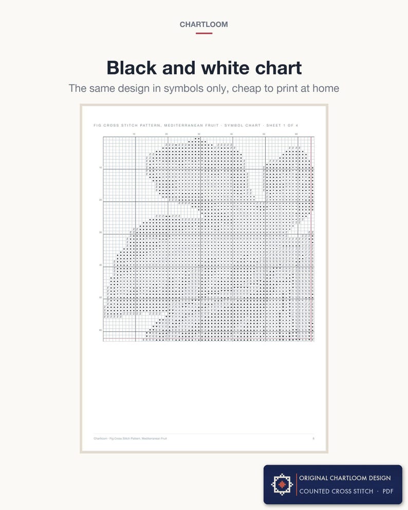 The black and white symbol chart, the same design in symbols only