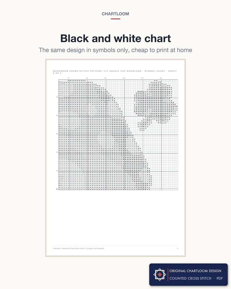 The black and white symbol chart, the same design in symbols only