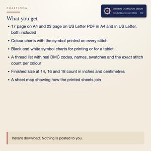 What is included in the possum dramatic arts club cross stitch pattern download