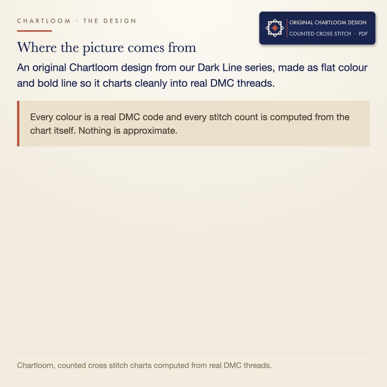 Where the raven on a bare branch cross stitch design comes from