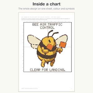 A whole cross stitch chart from the bundle showing the colour symbols and grid