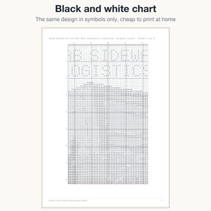 The black and white symbol chart, the same design in symbols only