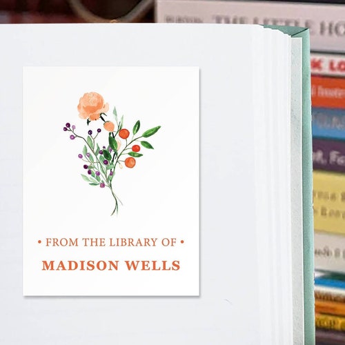 Book Stickers From the Library of Labels Personalised Etsy