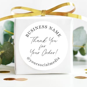 Thank You for Your Order Stickers for Small Business Products, Handmade Business Packaging Labels, Social Media Stickers