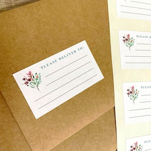 Mailing Labels Pack of 16 Blank Recipient Address Stickers for Penpals, Please Deliver to Labels, Envelope Stickers