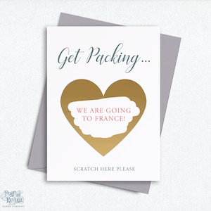 Pack Your Bags Surprise Scratch Off Card, Surprise Travel Vacation Card, We&#39;re Going on a Trip, Vacation Gift Scratch off Surprise