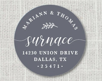 Calligraphy Address Stickers, Wedding Return Address Label, Custom Address Stickers, Envelope Seals, F8:2