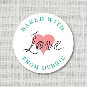 Personalisierte Gastgeschenke Aufkleber, Lebensmitteletiketten, Geschenkaufkleber mit Liebe Aufkleber, Made with Love Stickers, Favor Stickers