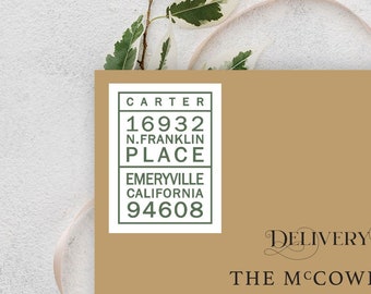 Modern Address Stickers, Return Address Labels, Set of 28 Personalized Address Stickers for Envelope Seals, Custom Address Labels, F21:1