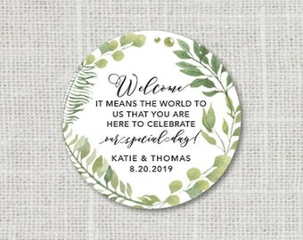 Greenery Wedding Stickers Woodland Wedding Favor Stickers Monogram Wedding Stickers Custom Wedding Sticker Monogram Greenery Favor Stickers Rustic Wedding F11:39