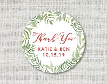 Greenery Wedding Stickers Woodland Wedding Favor Stickers Monogram Wedding Stickers Custom Wedding Sticker Monogram Greenery Favor Stickers Rustic Wedding F11:39