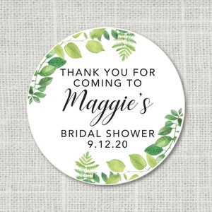 Autocollant de douche nuptiale, douche nuptiale de verdure, autocollants de remerciement, faveur de douche succulente, autocollants de douche nuptiale pour la faveur