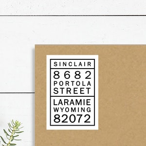 Modern Address Stickers, Return Address Labels, Set of 28 Personalized Address Stickers for Envelope Seals, Custom Address Labels F21:1