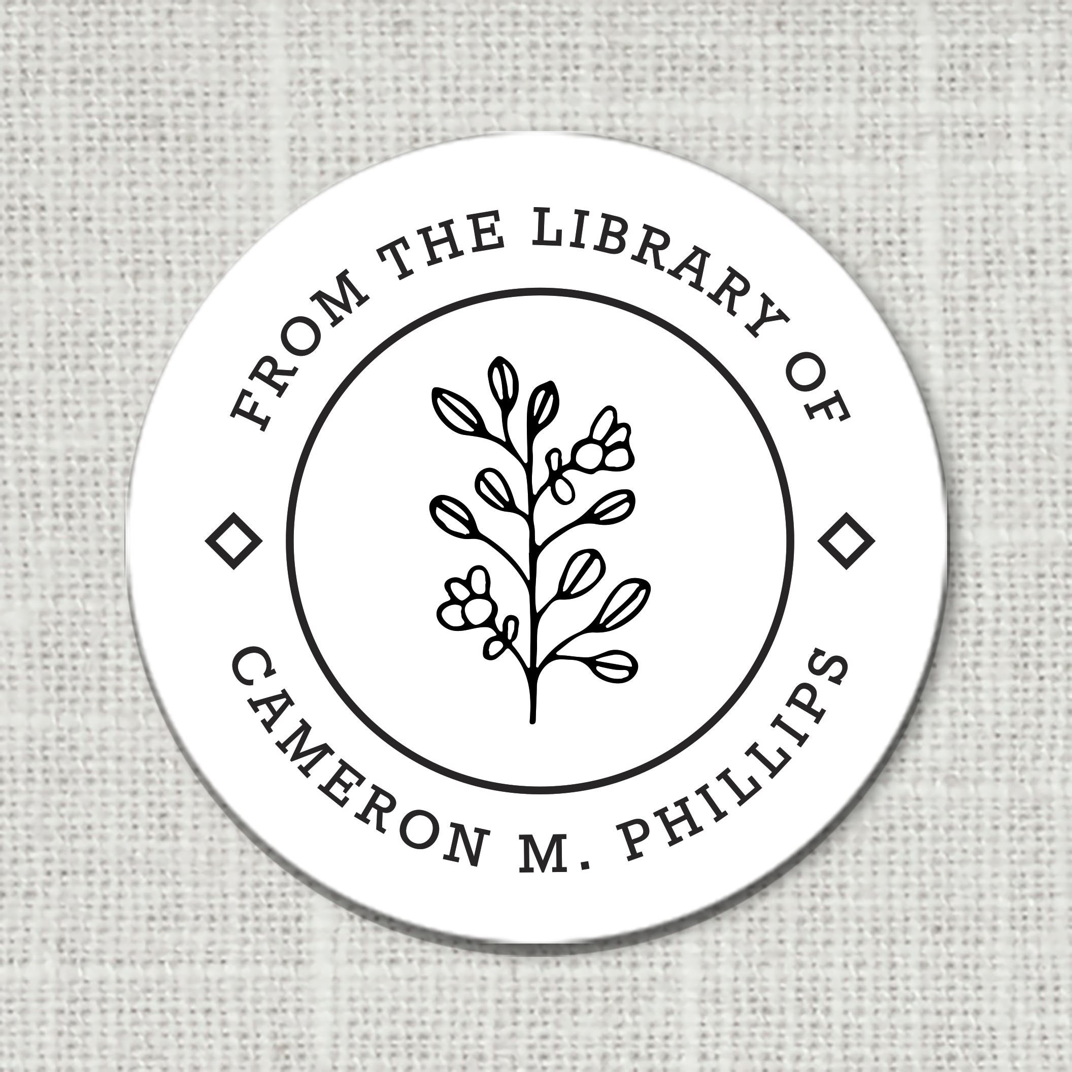 From the library of stickers custom library stickers book etsy