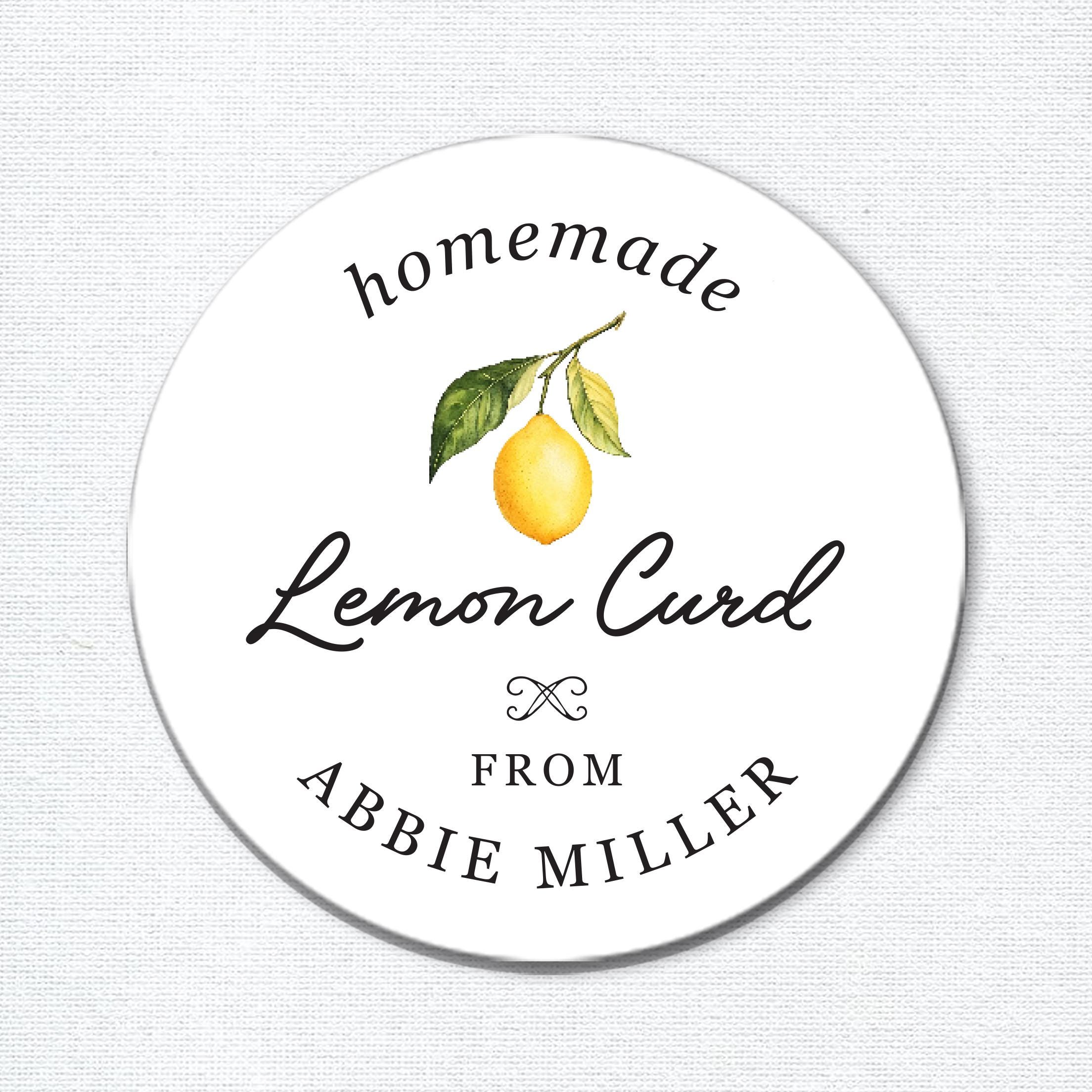 Lemon Labels. Amazon Lemon Curd Labels, Canning Stickers for Homemade Preserves, Custom ...
