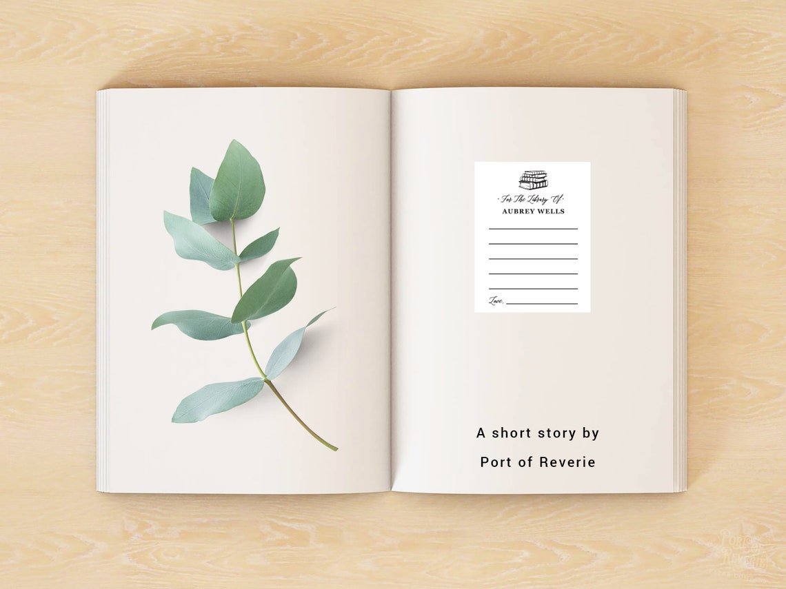 Personalized Bookplate Stickers With Books Set of 8 Custom Etsy