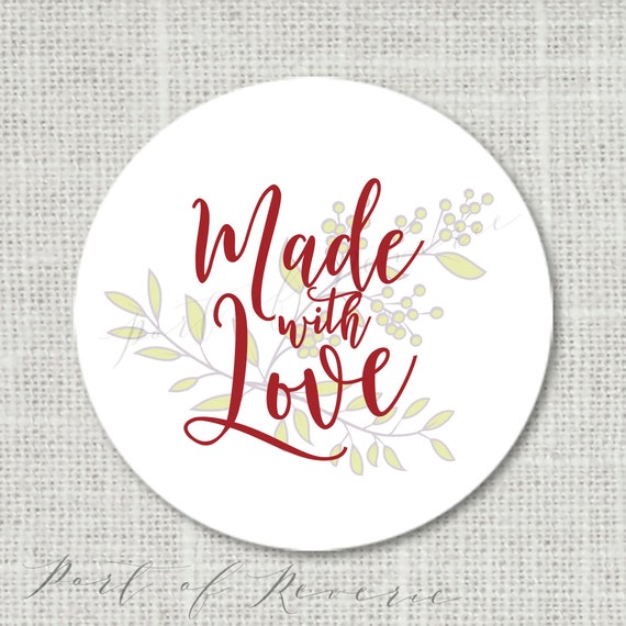 Made with Love Stickers Set of 30 Gift Stickers 1.5 inches Etsy