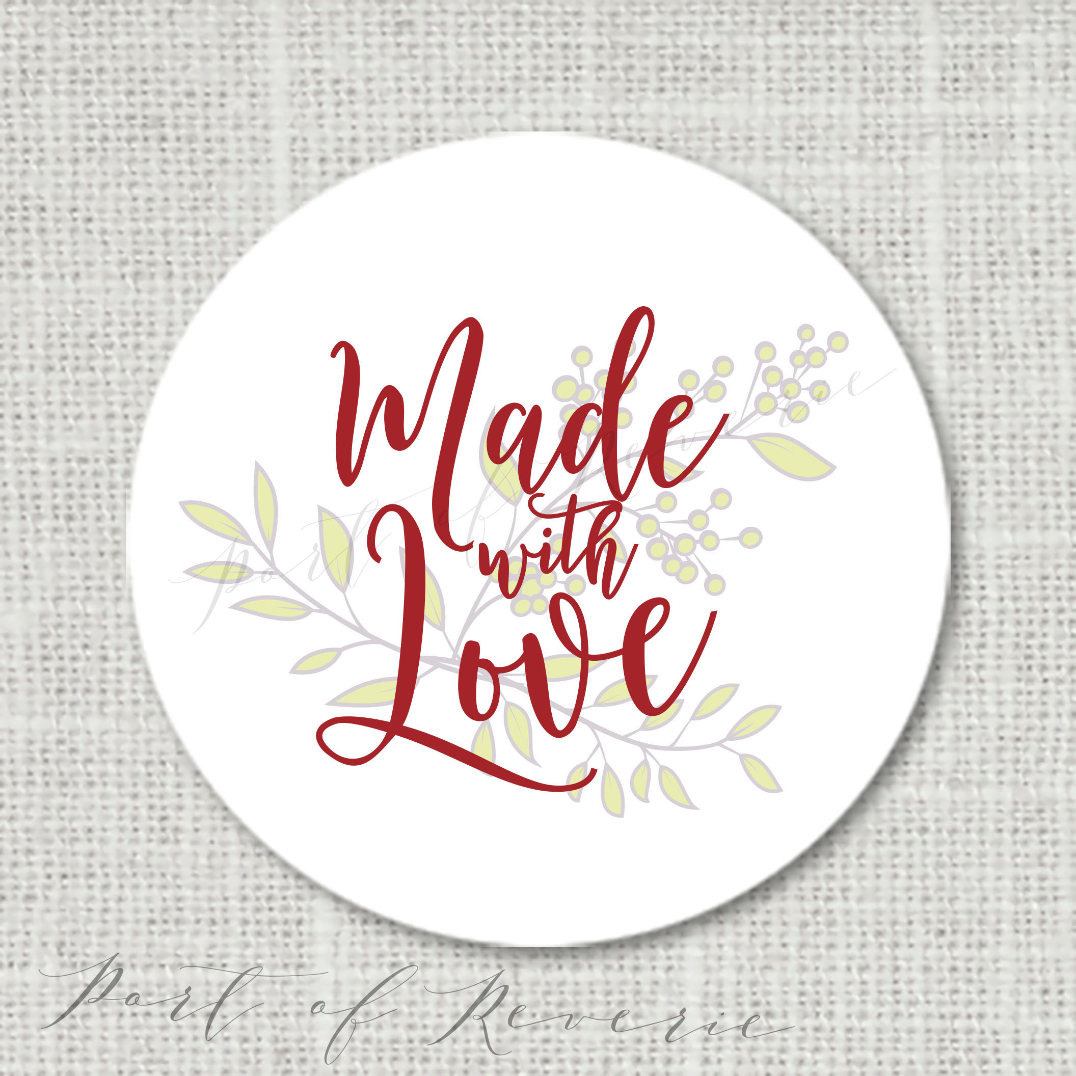 Made with Love Stickers Set of 30 Gift Stickers 1.5 inches Etsy