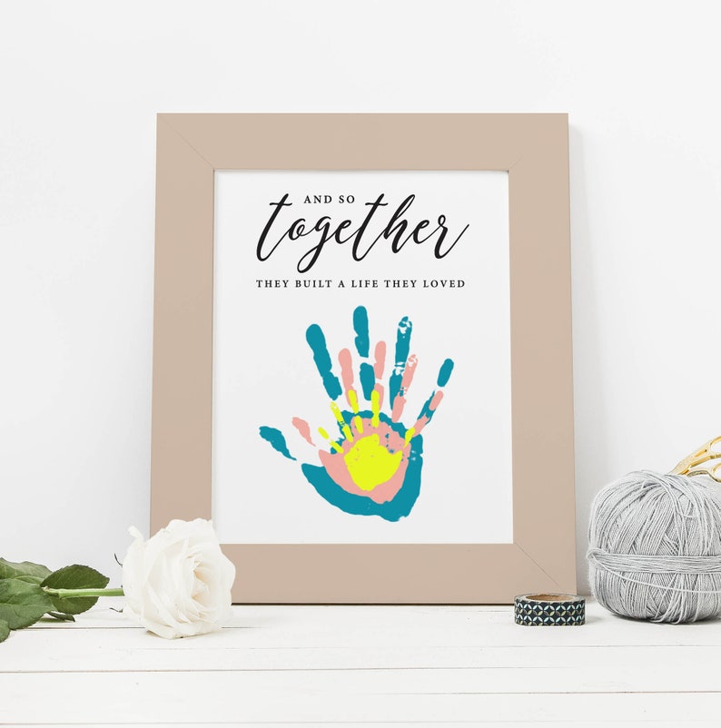 Family Handprint Art Handprint Keepsake DIY Family Crafts Etsy