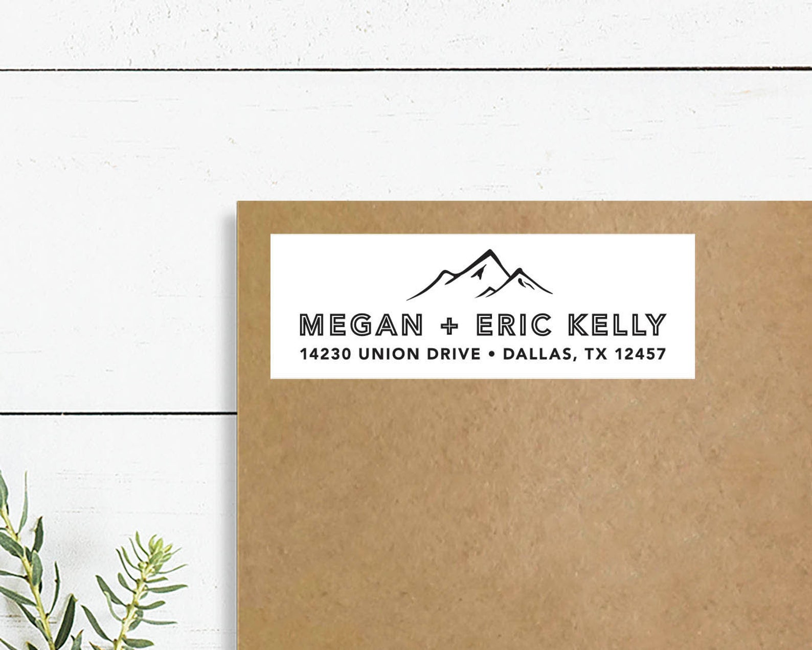 Mountain Return Address Labels for a Woodland or Rustic Theme, Set of