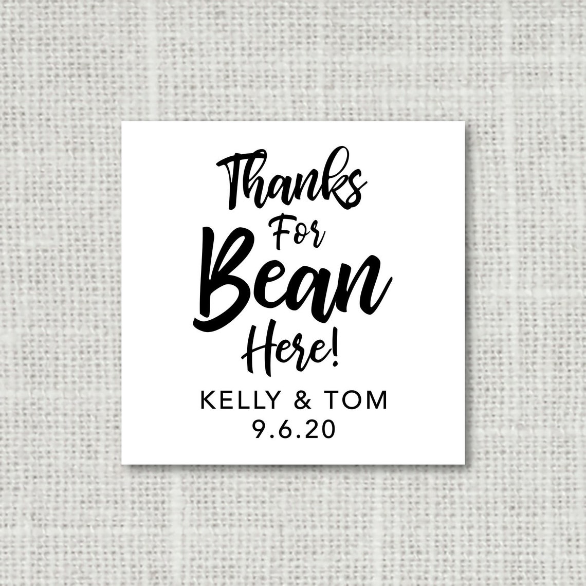 Thanks for Bean Here Coffee Bean Favor Coffee Favour Coffee Etsy