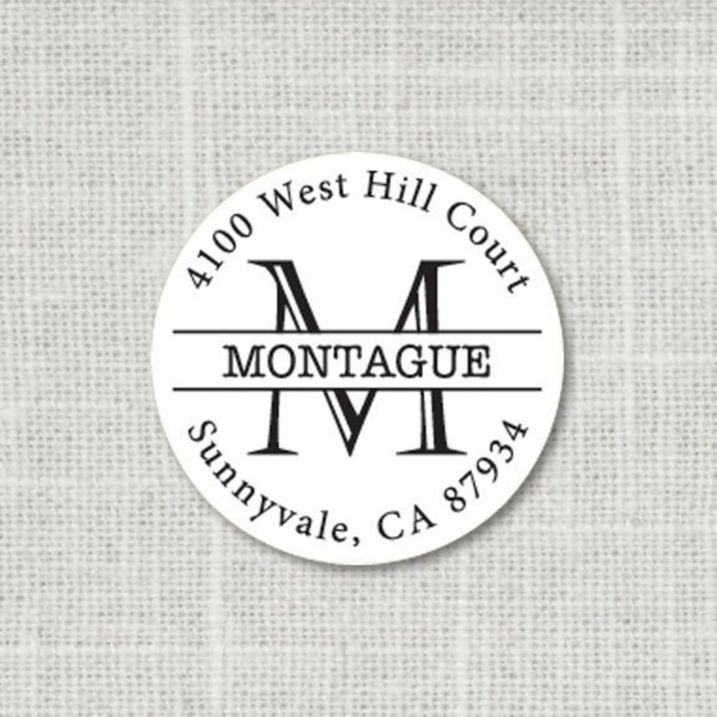 Monogram Address Stickers Envelope Seals Custom Return Etsy