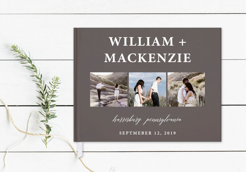 Photo Wedding Guestbook Real Foil Wedding Guest Book Wedding Etsy