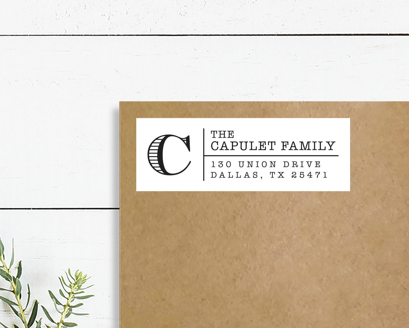 Monogram Return Address Labels, Custom Address Labels, Monogram ...