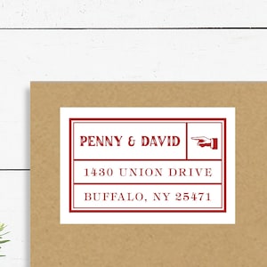 Retro Address Stickers, Set of 28 Personalized Address Stickers, Art Deco Address Stickers, Return Address Label Stationery, F20:7