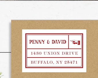 Retro Address Stickers, Set of 28 Personalized Address Stickers, Art Deco Address Stickers, Return Address Label Stationery, F20:7